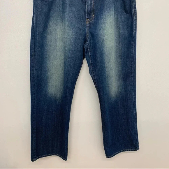 Old Navy Jeans Men 40 Blue Fade Straight‎ Leg Inseam 30 Casual Western Work - Picture 3 of 10